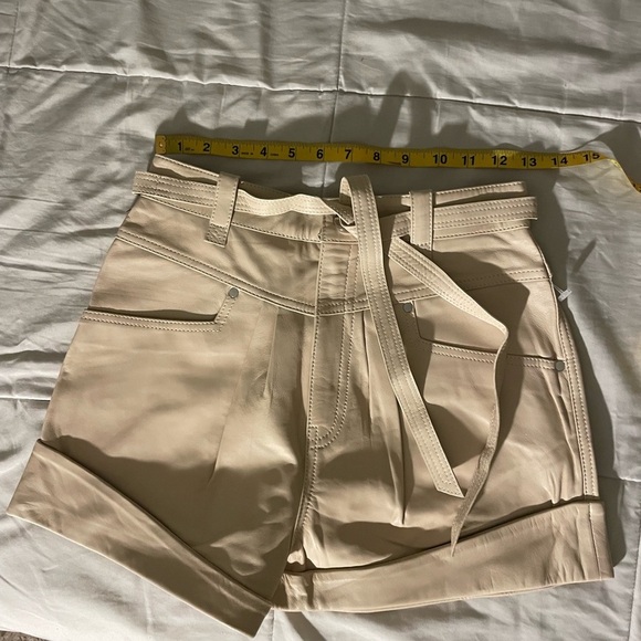 Revolve L’Academie Savon cream leather shorts - Picture 13 of 16